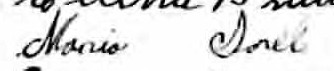 Signature de Maria Sorel: 4 septembre 1906 Signature de Maria Sorel: 4 septembre 1906