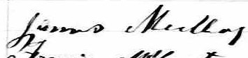 Signature de James Mullay: 31 décembre 1864 Signature de James Mullay: 31 décembre 1864