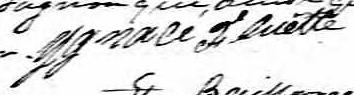 Signature de Ignace Fluette: 22 octobre 1842 Signature de Ignace Fluette: 22 octobre 1842