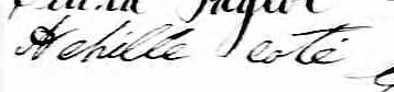 Signature d'Achille Coté: 22 mars 1866