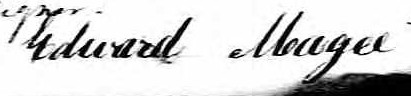 Signature d'Edward Magee: 7 juin 1866 Signature d'Edward Magee: 7 juin 1866