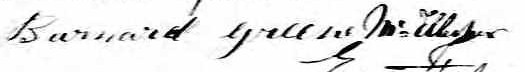 Signature de Barnard Greene McEllesher: 20 novembre 1866 Signature de Barnard Greene McEllesher: 20 novembre 1866