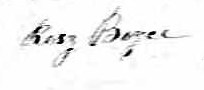 Signature de Rosy Boyce: 20 janvier 1868 Signature de Rosy Boyce: 20 janvier 1868