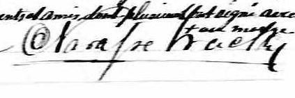 Signature de Narcisse Trachy: 9 novembre 1869 Signature de Narcisse Trachy: 9 novembre 1869