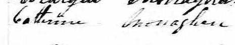 Signature de Catherine Monaghen: 15 novembre 1870 Signature de Catherine Monaghen: 15 novembre 1870
