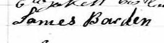 Signature de James Barden: 26 avril 1870