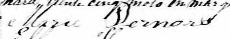 Signature de Marie Bernard: 24 janvier 1871 Signature de Marie Bernard: 24 janvier 1871