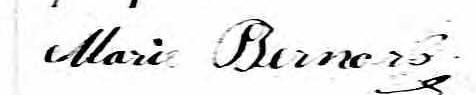 Signature de Marie Bernard: 30 juillet 1871 Signature de Marie Bernard: 30 juillet 1871