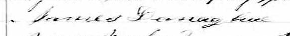 Signature de James Danaghue: 14 septembre 1872 Signature de James Danaghue: 14 septembre 1872