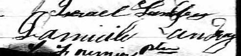 Signature de Damicile Landry: 8 juillet 1873 Signature de Damicile Landry: 8 juillet 1873