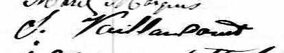 Signature de S. Vaillancourt: 20 juillet 1874 Signature de S. Vaillancourt: 20 juillet 1874