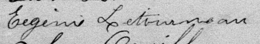 Signature de Eugénie Létourneau: 17 octobre 1898 Signature de Eugénie Létourneau: 17 octobre 1898