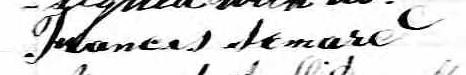Signature de Francis Simard: 31 janvier 1876 Signature de Francis Simard: 31 janvier 1876