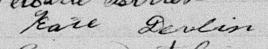 Signature de Kate Devlin: 9 septembre 1878