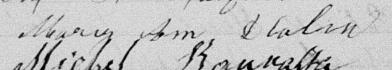 Signature de Mary Ann Devlin: 9 septembre 1878