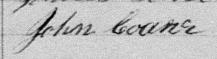 Signature de John Coarr: 30 décembre 1878 Signature de John Coarr: 30 décembre 1878