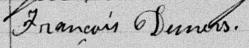 Signature de François Demers: 5 avril 1881 Signature de François Demers: 5 avril 1881