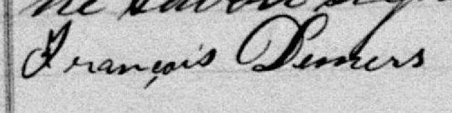 Signature de François Demers: 26 août 1883 Signature de François Demers: 26 août 1883
