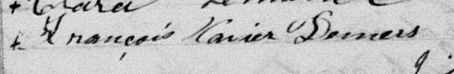 Signature de François Xavier Demers: 13 septembre 1889 Signature de François Xavier Demers: 13 septembre 1889