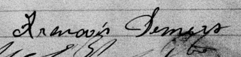 Signature de François Demers: 25 décembre 1896 Signature de François Demers: 25 décembre 1896