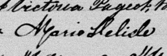 Signature de Marie Delisle: 25 juin 1889 Signature de Marie Delisle: 25 juin 1889