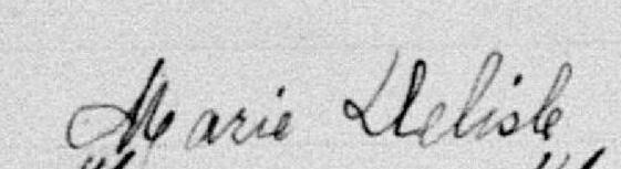 Signature de Marie Delisle: 23 janvier 1893 Signature de Marie Delisle: 23 janvier 1893
