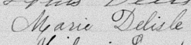 Signature de Marie Delisle: 26 février 1900 Signature de Marie Delisle: 26 février 1900