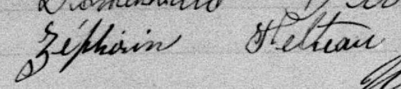 Signature de Zéphirin Felteau: 16 août 1898 Signature de Zéphirin Felteau: 16 août 1898