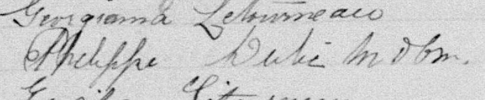 Signature de Philippe Dubé MDM: 26 avril 1894 Signature de Philippe Dubé MDM: 26 avril 1894