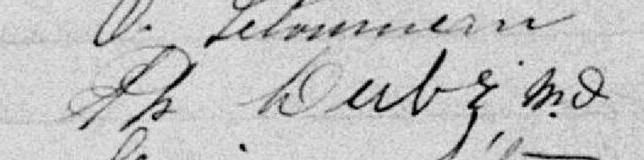 Signature de Ph Dubé MD: 6 septembre 1895 Signature de Ph Dubé MD: 6 septembre 1895