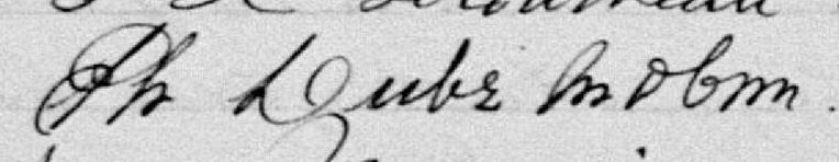 Signature de Ph Dubé MDBM: premier juin 1897 Signature de Ph Dubé MDBM: premier juin 1897