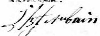 Signature de J Bt Aubain: 22 octobre 1832 Signature de J Bt Aubain: 22 octobre 1832