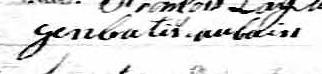 Signature de Jean Batis Aubain: 12 décembre 1833 Signature de Jean Batis Aubain: 12 décembre 1833