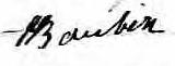 Signature de JB Aubin: 17 décembre 1855 Signature de JB Aubin: 17 décembre 1855