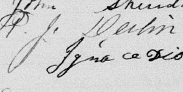 Signature de J. Devlin: 16 avril 1894 Signature de J. Devlin: 16 avril 1894