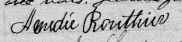 Signature de Amédée Routhier: 6 mai 1897 Signature de Amédée Routhier: 6 mai 1897