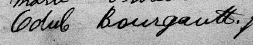 Signature de Odule Bourgault: 17 mai 1897 Signature de Odule Bourgault: 17 mai 1897