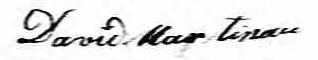 Signature de David Martineau: 26 janvier 1801 Signature de David Martineau: 26 janvier 1801
