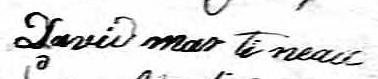 Signature de David Martineau: 17 juillet 1821 Signature de David Martineau: 17 juillet 1821