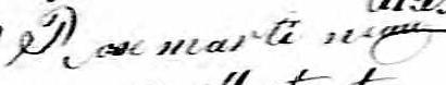 Signature de Rose Martineau: 10 mai 1801 Signature de Rose Martineau: 10 mai 1801