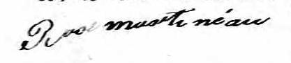 Signature de Rose Martineau: 4 janvier 1806 Signature de Rose Martineau: 4 janvier 1806