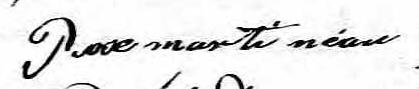 Signature de Rose Martineau: 12 mai 1824 Signature de Rose Martineau: 12 mai 1824