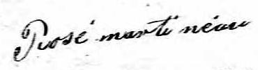 Signature de Rose Martineau: 2 septembre 1824 Signature de Rose Martineau: 2 septembre 1824
