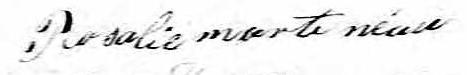 Signature de Rosalie Martineau: 8 avril 1825 Signature de Rosalie Martineau: 8 avril 1825