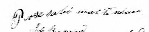 Signature de Rosesalie Martineau: 17 mai 1827 Signature de Rosesalie Martineau: 17 mai 1827
