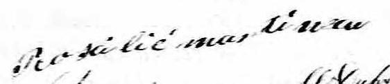 Signature de Rosalie Martineau: 21 août 1831 Signature de Rosalie Martineau: 21 août 1831