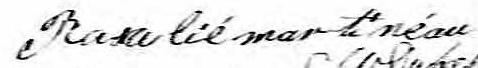 Signature de Rosalie Martineau: 14 janvier 1832 Signature de Rosalie Martineau: 14 janvier 1832