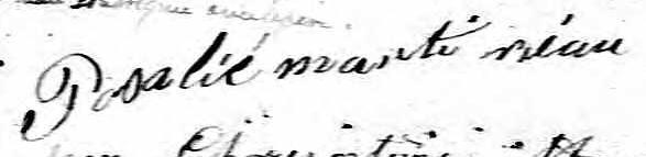 Signature de Rosalie Martineau: premier février 1835 Signature de Rosalie Martineau: premier février 1835