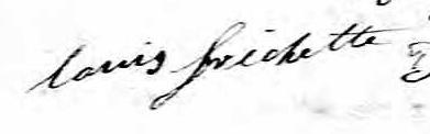 Signature de Louis Fréchette: 10 janvier 1826 Signature de Louis Fréchette: 10 janvier 1826