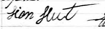 Signature de Léon Hut: premier décembre 1838